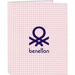 BENETTON VICHY CARPETA FOLIO 4 ANILLAS