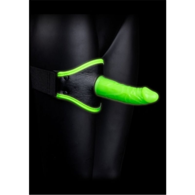 OUCH! - ARNÉS CON STRAP-ON PARA MUSLO - GLOW IN THE DARK