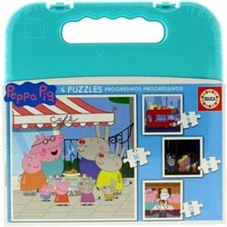 PEPPA PIG MALETA 4 PUZZLES PROGRESIVOS