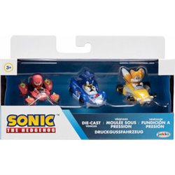 BLISTER 3 FIGURAS VEHICULO TEAM SONIC RACING 1/64