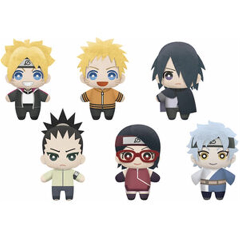 EXPOSITOR 9 PELUCHES TOMONUI NARUTO NEXT GENERATIONS BORUTO 12CM