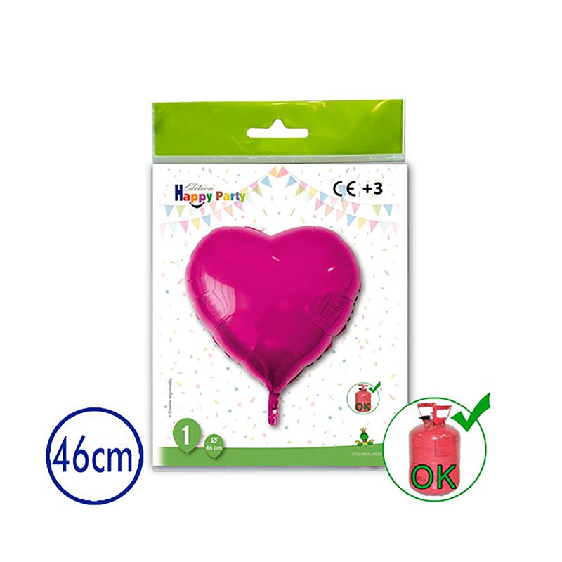 GLOBO POLIAMIDA CORAZON  Ø 46 CM APROX