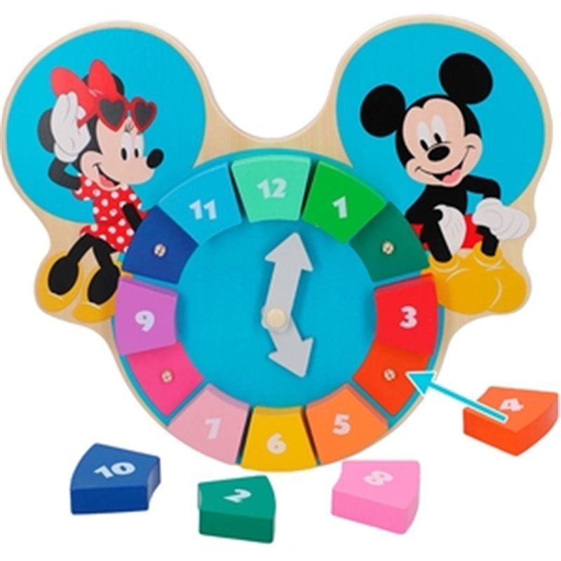 MICKEY RELOJ PUZZLE MADERA ECO 22 CM