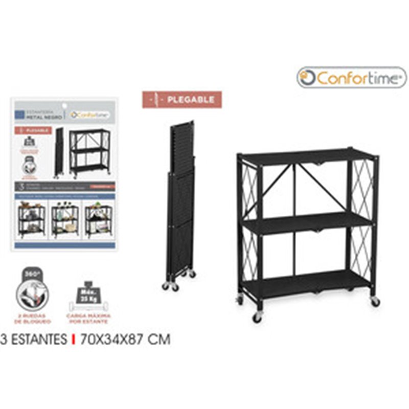 ESTANTERIA 3NIV.PLEGABLE 71X34X86CM CONFORTIME