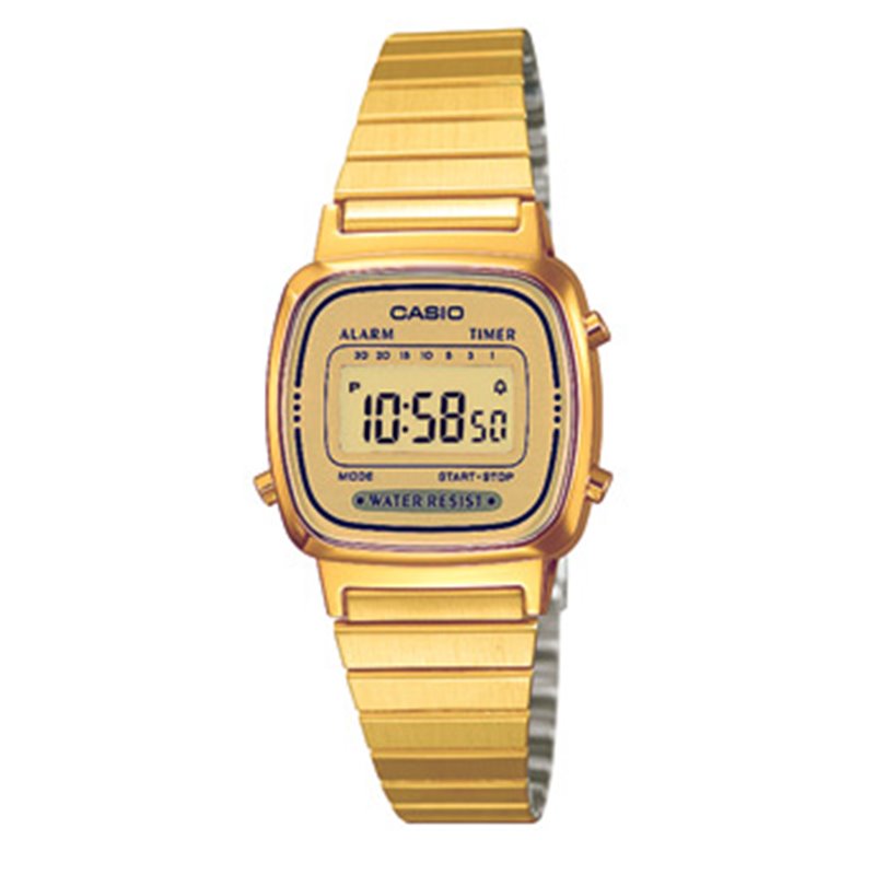 RELOJ CASIO DORADO RETRO LA670WEGA-9EF