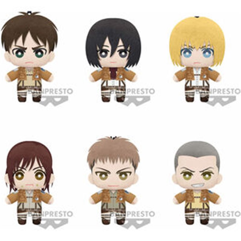 EXPOSITOR 9 PELUCHES TOMONUI SERIES 1 ATTACK ON TITAN 15CM SURTIDO