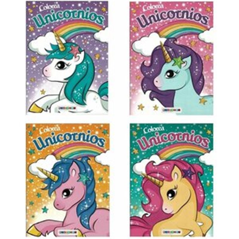 LIBRO PARA COLOREAR UNICORNIOS SURTIDOS