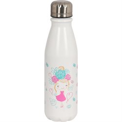 BOTELLA METALICA 500ML GLOWLAB KIDS "CUTE DOLL"