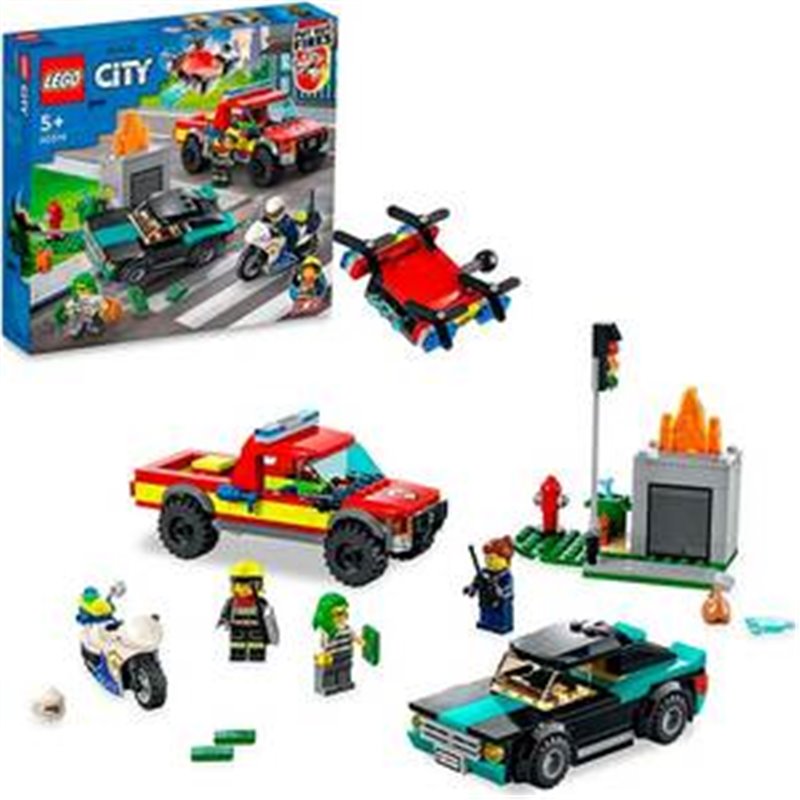 RESCATE BOMBEROS Y POLICIA LEGO