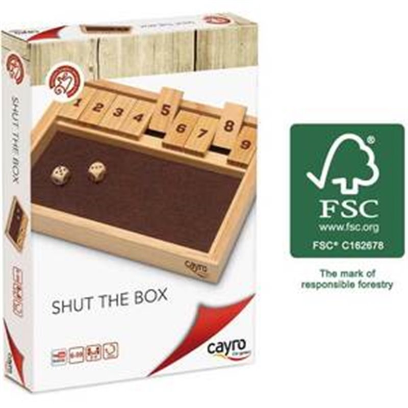 JUEGO SHUT THE BOX MADERA