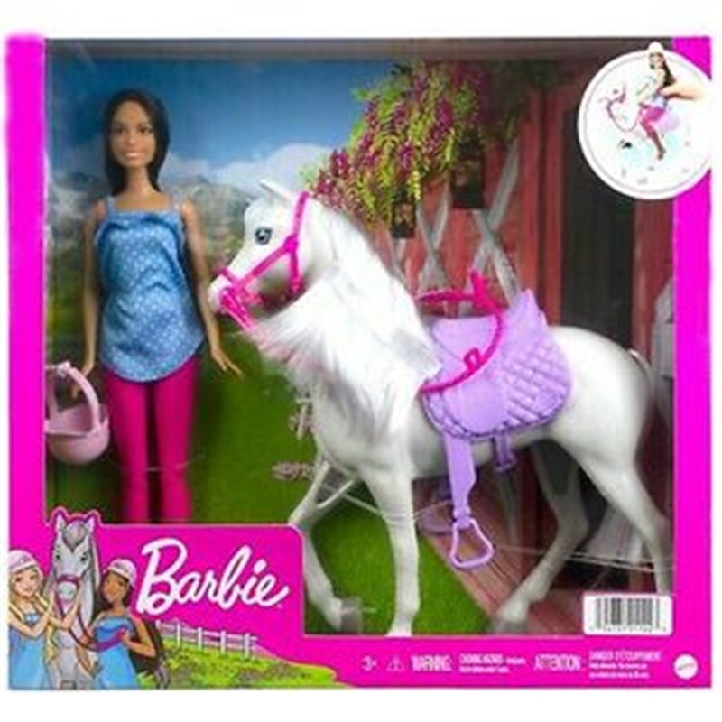 BARBIE HORA DE EQUITACION C/CABALLO