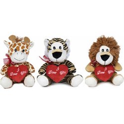 PELUCHE ANIMAL CORAZON 19CM SURTIDO