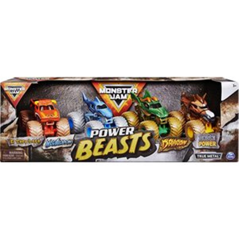 PACK 4 MONSTER JAM 1:64 POWER BEAST