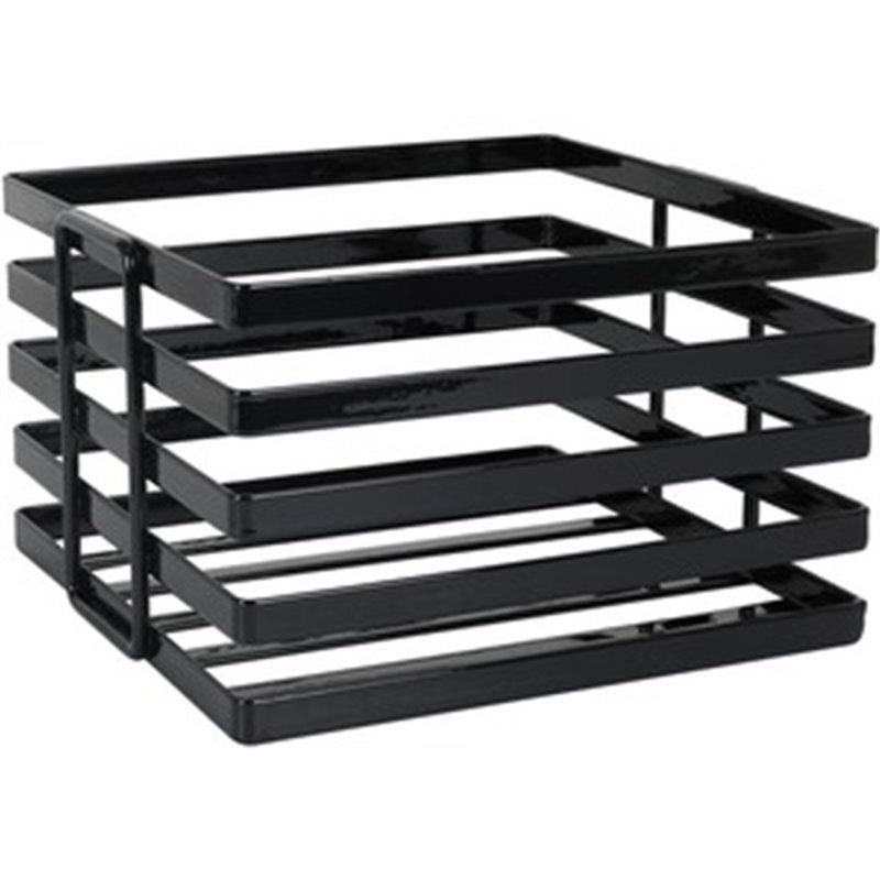 SOPORTECESTA METAL CUADR NEGRO 25X25X15