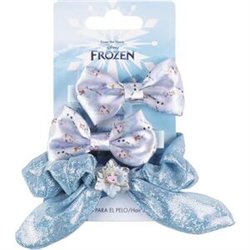 ACCESORIOS PELO LAZOS 3 PIEZAS FROZEN BLUE