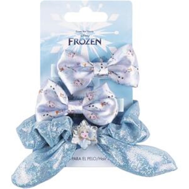 ACCESORIOS PELO LAZOS 3 PIEZAS FROZEN BLUE