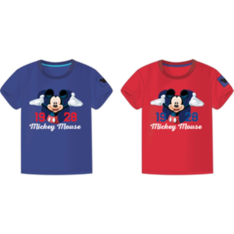 CAMISETAS SURT. 2 DISEÑOS 3-8 AÑOS MICKEY MOUSE "ONLY ONE"