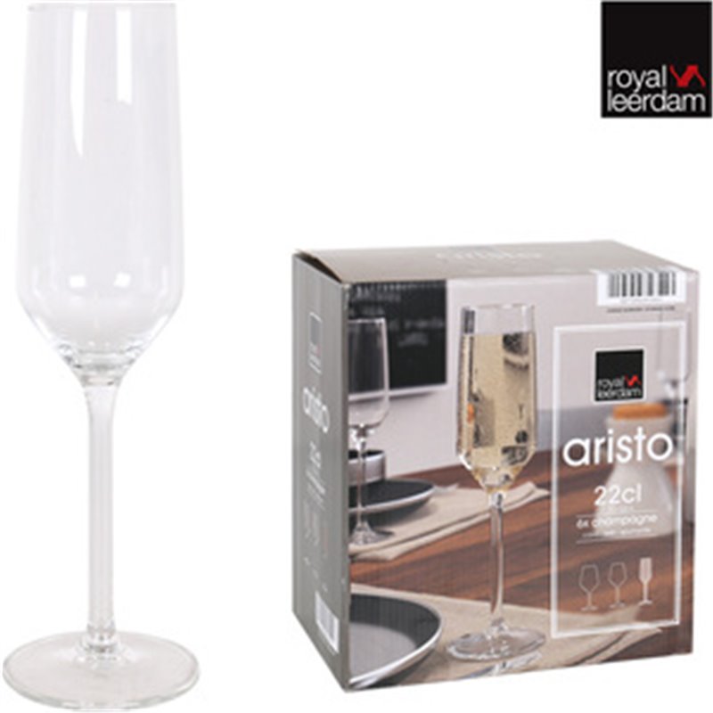 SET 6 COPAS CHAMPAGNE 22CL ARISTO