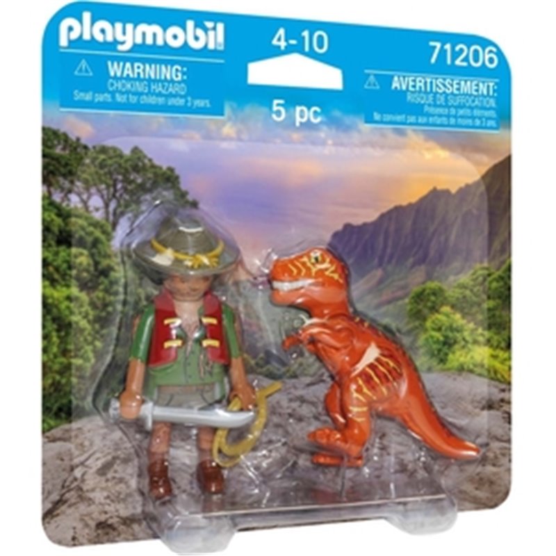 PLAYMOBIL DUOPACK AVENTURERO CON T-REX