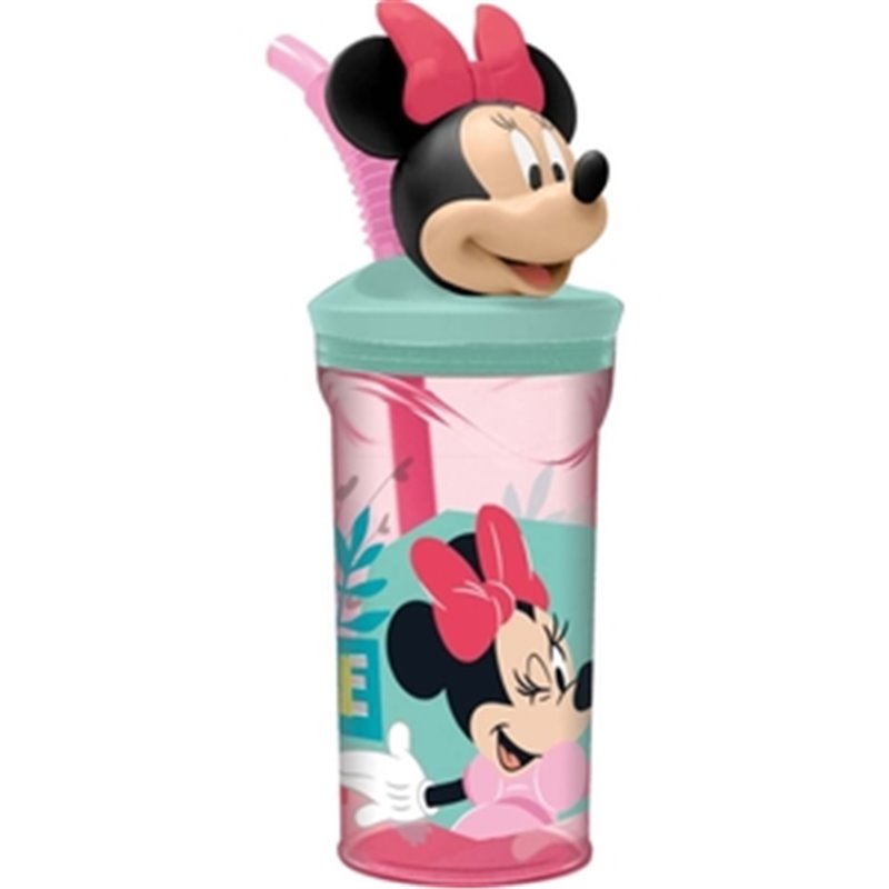 MINNIE VASO PAJITA FIGURA 3D 360 ML