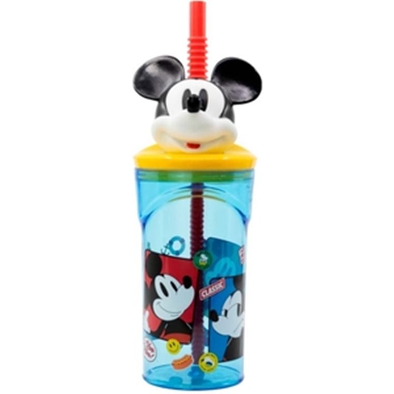 MICKEY VASO PAJITA FIGURA 3D 360 ML