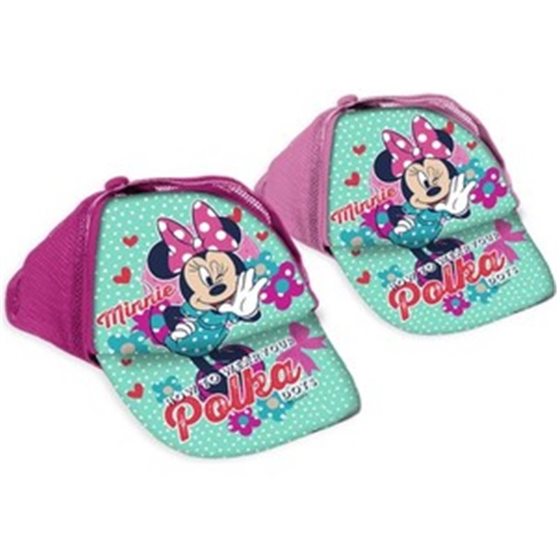 GORRA REJILLA MINNIE POLKA FUCSIA