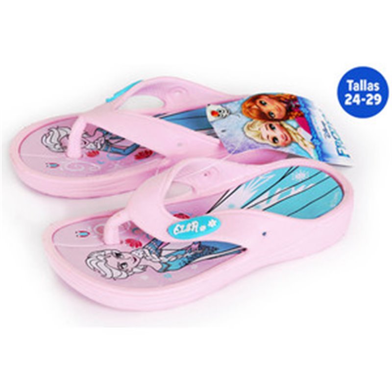 CHANCLAS VERANO INFANTILES FROZEN ROSA TALLA 24