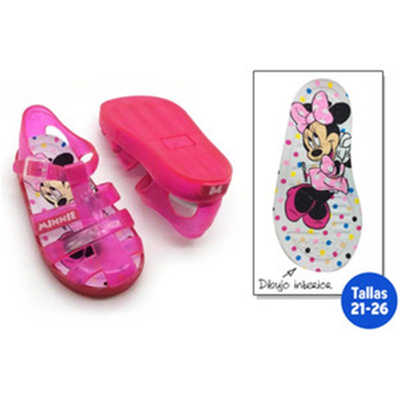 ZAPATILLAS VERANO INFANTILES MINNIE FUCSIA TALLA 21