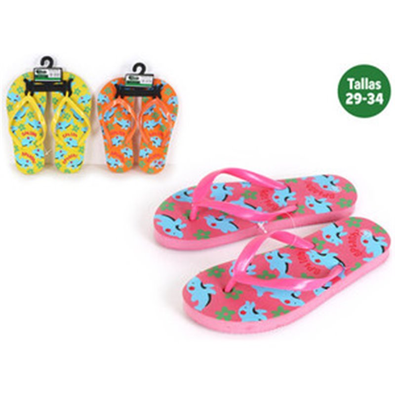 ZAPATILLAS PLAYA NIÑOS ANIMALS ROSA TALLA 29