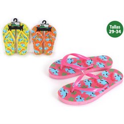 ZAPATILLAS PLAYA NIÑOS ANIMALS NARANJA TALLA 29