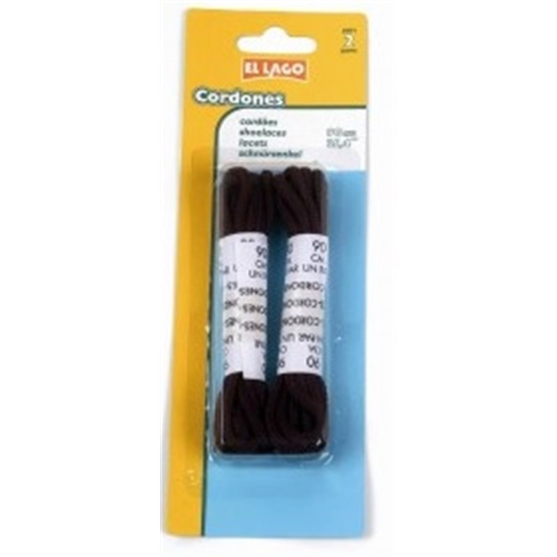 CORDONES MARRON REDONDOS 60cm. 2 UND