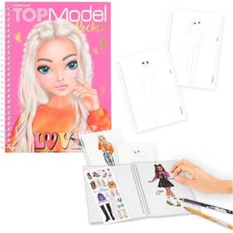 CUADERNO COLOREAR TOP MODEL