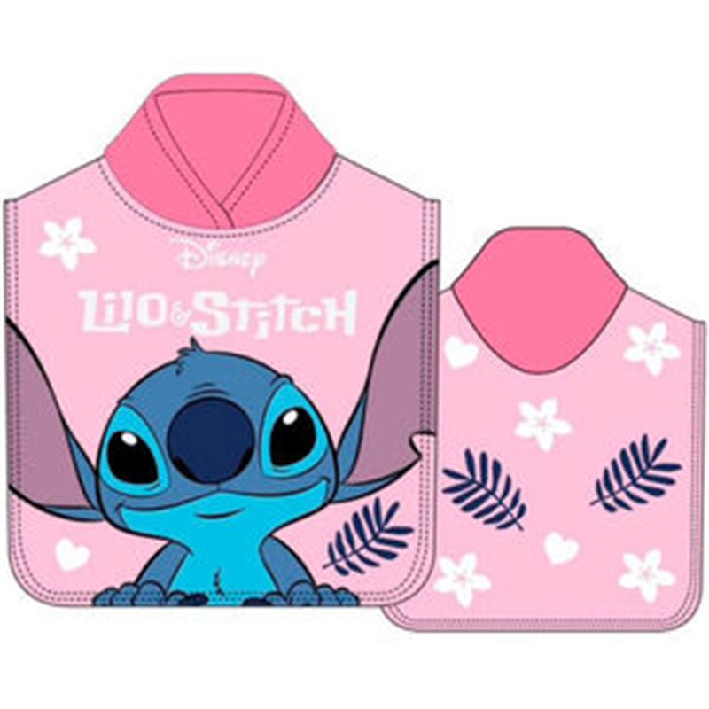 PONCHO TOALLA STITCH DISNEY MICROFIBRA