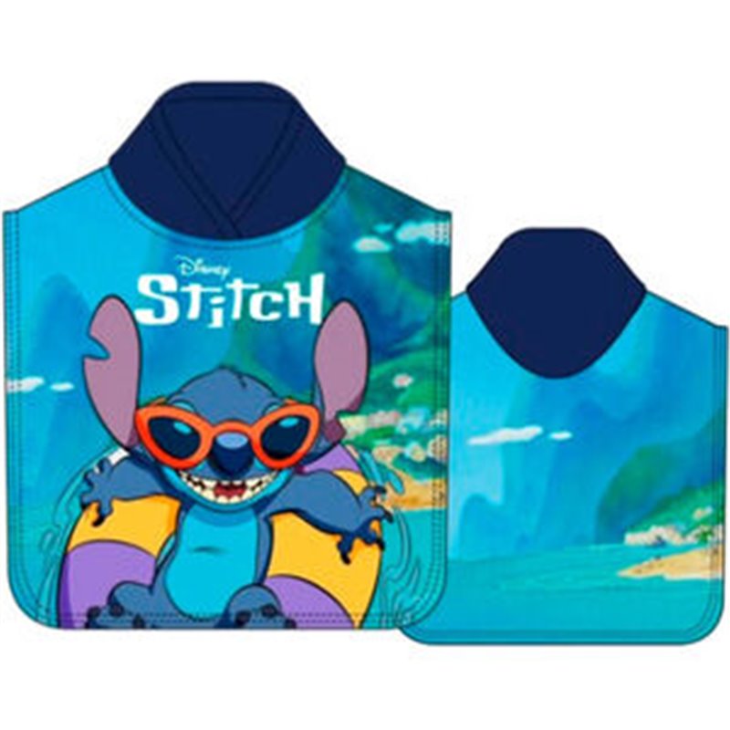 PONCHO TOALLA STITCH DISNEY MICROFIBRA