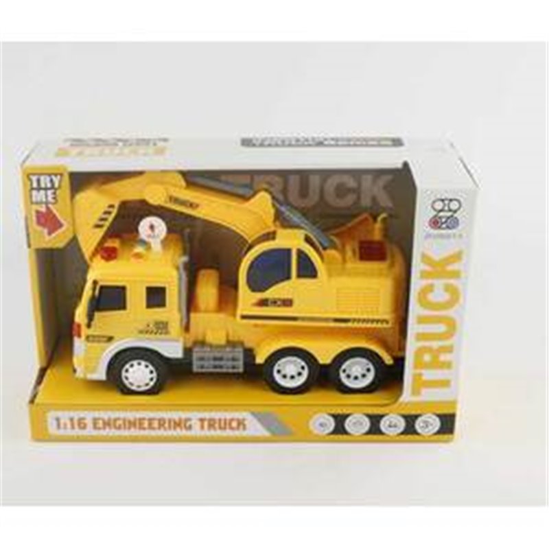 CAMION EXCAVADORA ESC 1:16 LUZ Y SO