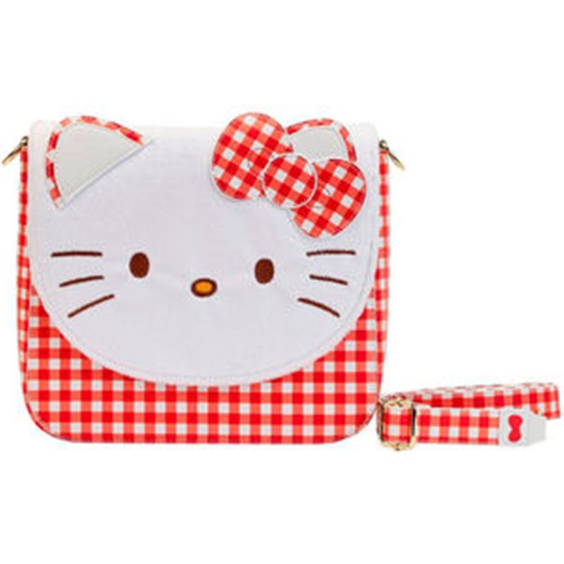 BOLSO BANDOLERA GINGHAM HELLO KITTY LOUNGEFLY