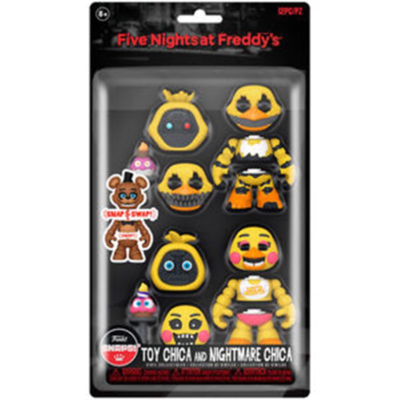 BISTER 2 FIGURAS SNAPS! FIVE NIGHTS AT FREDDYS TOY CHICA AND NIGHTMARE CHICA