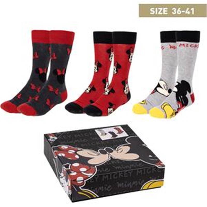 PACK CALCETINES 3 PIEZAS MINNIE MULTICOLOR