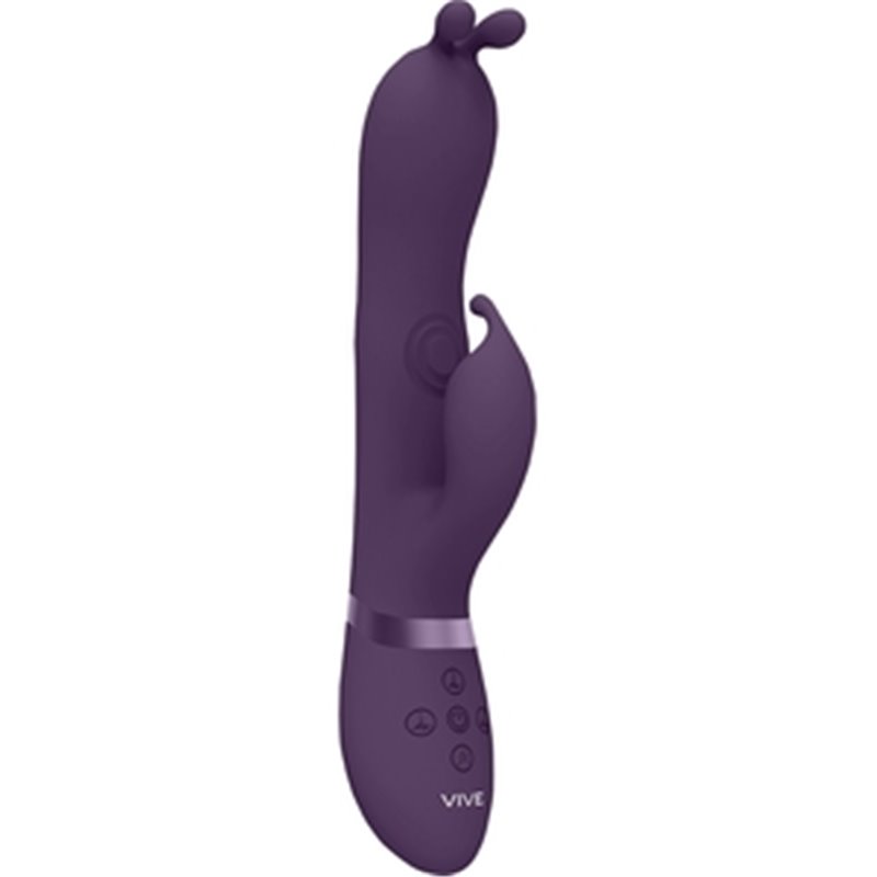 VIVE GADA - VIBRADOR CONEJITO TRIPLE ESTIMULACIÓN - MORADO