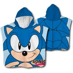 PONCHO TOALLA SONIC THE HEDGEHOG MICROFIBRA