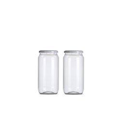 TARRO PLASTICO TRANSPARENTE x2uni. 0.36l