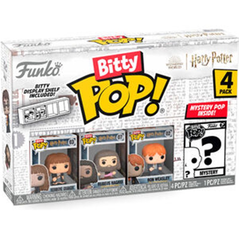 BLISTER 4 FIGURAS BITTY POP HARRY POTTER HERMIONE