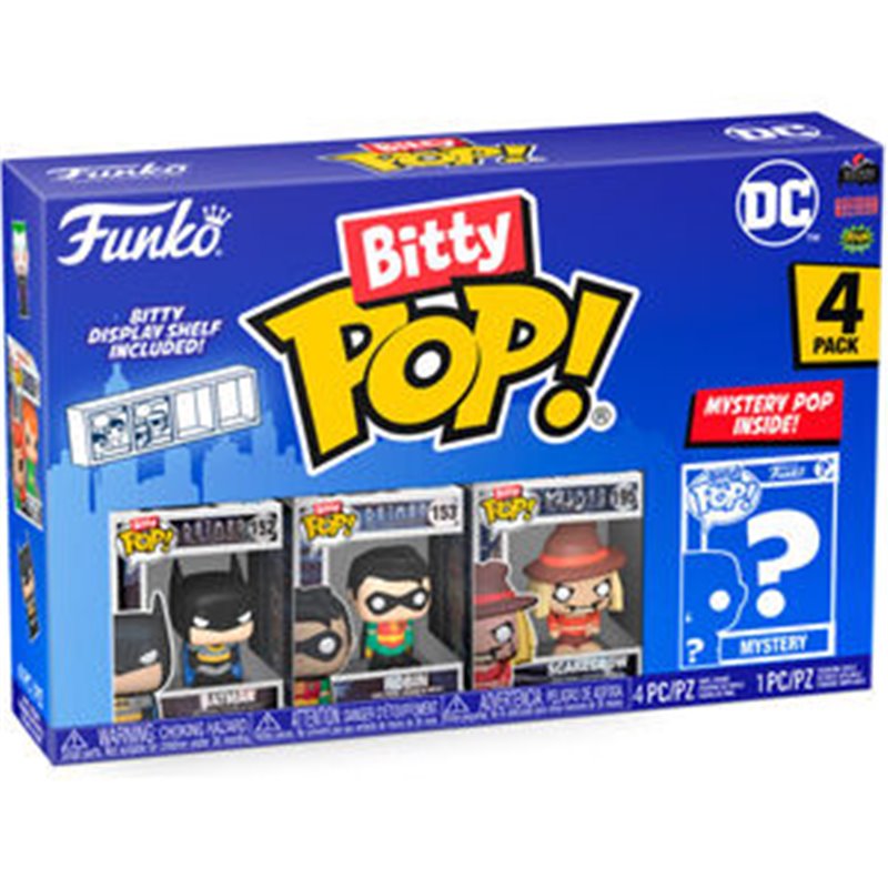 BLISTER 4 FIGURAS BITTY POP DC COMICS BATMAN