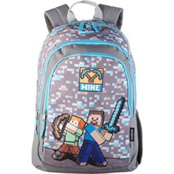 MOCHILA MINE MINECRAFT 44CM ADAPTABLE