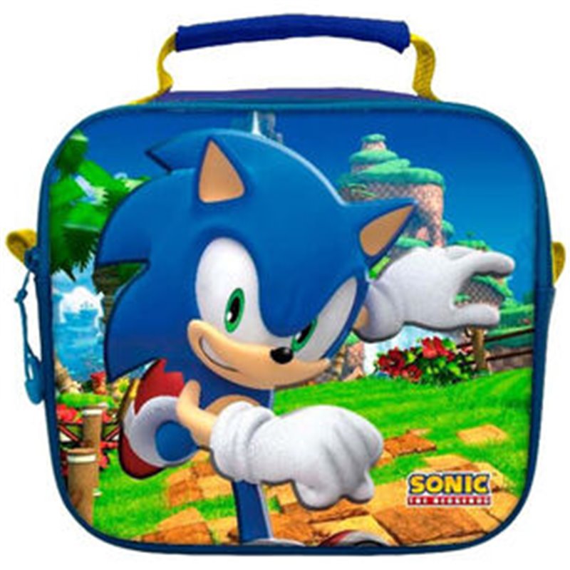 MOCHILA PORTAMERIENDAS 3D SONIC THE HEGHEHOG 22CM