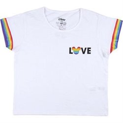 CAMISETA CORTA PUNTO SINGLE JERSEY DISNEY PRIDE BLANCA