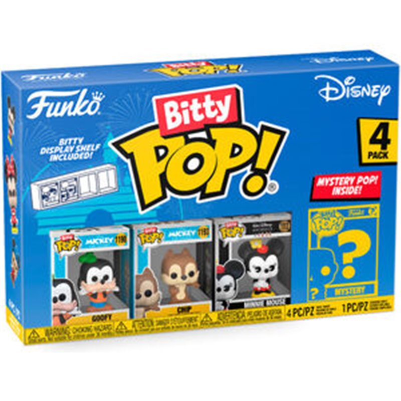 BLISTER 4 FIGURAS BITTY POP DISNEY GOOFY