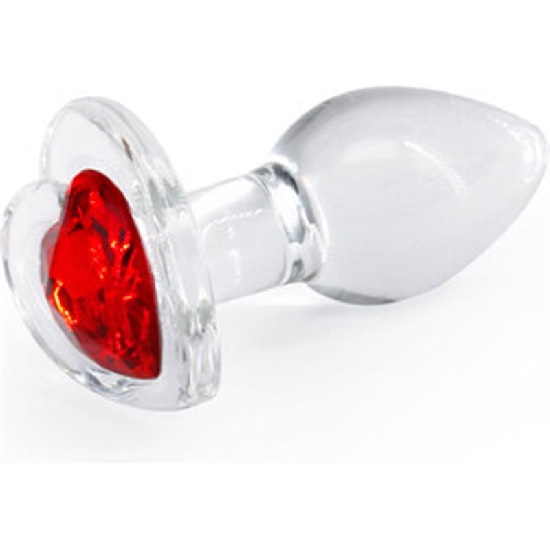 PLUG CRYSTAL CORAZÓN ROJO S