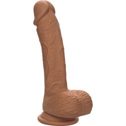 PENE DE SILICONA DE DOBLE DENSIDAD 21,5CM - MARRON