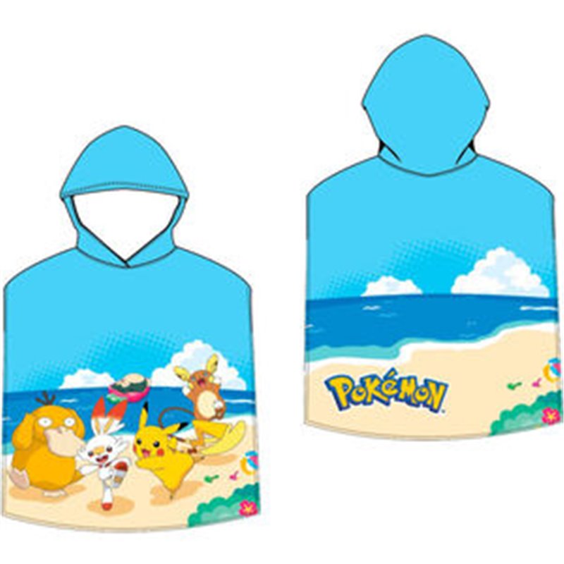 PONCHO TOALLA POKEMON MICROFIBRA